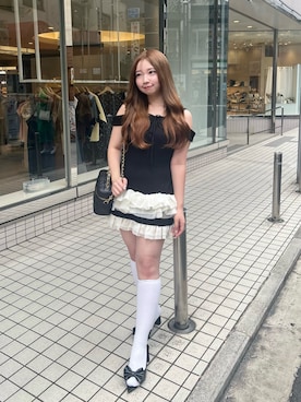 「one after another NICE CLAUP（ワンアフターアナザーナイスクラップ）のアイテム」を使った、ねねさん（骨格ストレート・レディース・148cm）の夏コーディネート