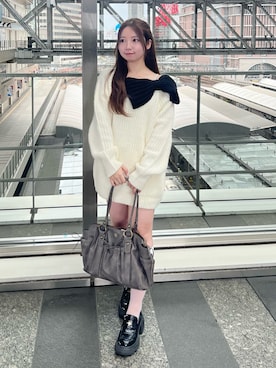 「one after another NICE CLAUP（ワンアフターアナザーナイスクラップ）のアイテム」を使った、ねねさん（レディース・148cm）の秋コーディネート