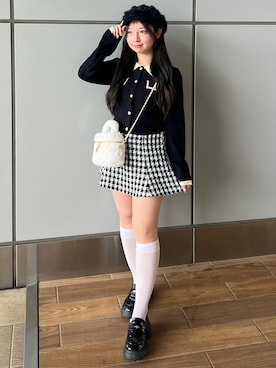 「アイテム（キャスケット）」を使った、ねねさん（レディース・148cm）の秋コーディネート