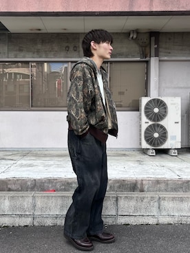 「フーディー」｜「アイテム（スウェット）」を使った、kousuke0313さん（メンズ・174cm）の冬コーディネート