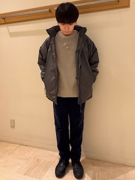「アイテム（ダウンジャケット/コート）」を使った、りきさん（メンズ・168cm・20代）の秋コーディネート