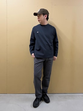 「GLOSTER（グロスター）のアイテム（トップス）」を使った、りきさん（メンズ・168cm）の秋コーディネート