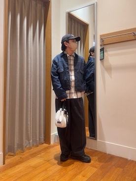 「GLOSTER（グロスター）のアイテム（ジャケット/アウター）」を使った、りきさん（メンズ・168cm）の春コーディネート