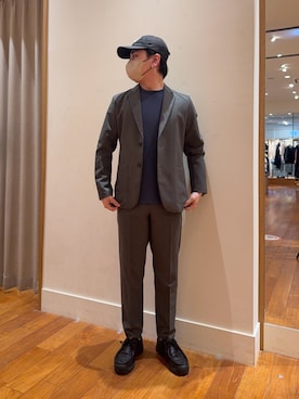 「GLOSTER（グロスター）のアイテム（パンツ）」を使った、りきさん（メンズ・168cm）の春コーディネート