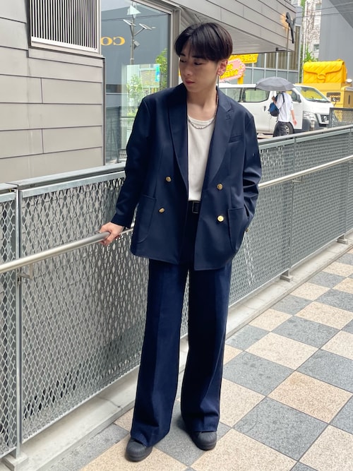 Navy Blazer ネイビー テーラードジャケット りきさんのテーラードジャケットを使ったコーディネート - ZOZOTOWN