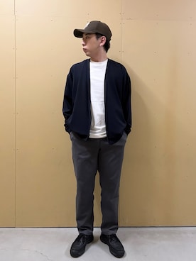 「GLOSTER（グロスター）のアイテム（トップス）」を使った、りきさん（メンズ・168cm）の秋コーディネート