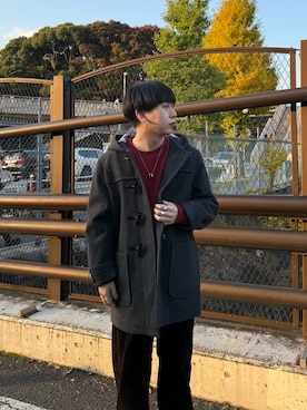「アイテム（ダッフルコート）」を使った、りきさん（メンズ・168cm）の秋コーディネート