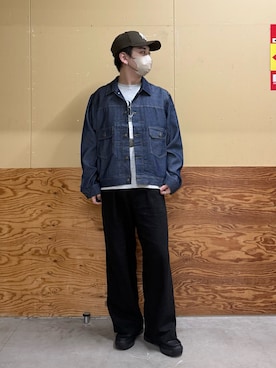「GLOSTER（グロスター）のアイテム（ジャケット/アウター）」を使った、りきさん（メンズ・168cm）の秋コーディネート