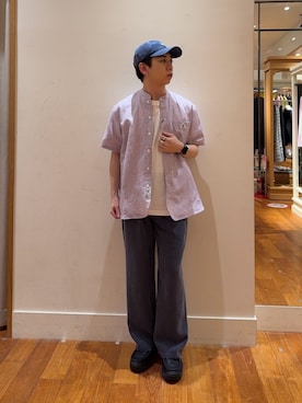 「GEVACO（ゲバコ）のアイテム」を使った、りきさん（メンズ・168cm）の夏コーディネート