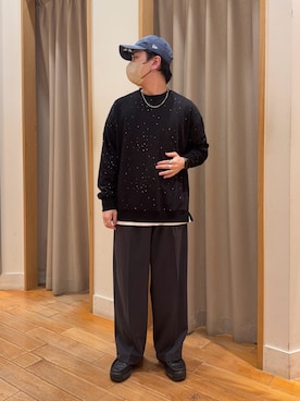 「GLOSTER（グロスター）のアイテム（パンツ）」を使った、りきさん（メンズ・168cm）の春コーディネート