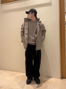 「アイテム（ダウンジャケット/コート）」を使った、りきさん（メンズ・168cm）の秋コーディネート