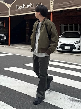 「アイテム（スウェット）」を使った、りきさん（メンズ・168cm・20代）の秋コーディネート