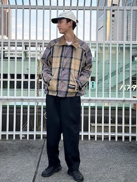 「アイテム（ブルゾン）」を使った、nakajiryoさん（メンズ・178cm・20代）の秋コーディネート