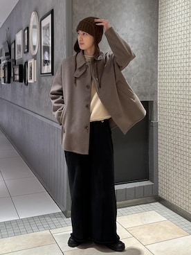 「アイテム（ステンカラーコート）」を使った、nakajiryoさん（メンズ・178cm・20代）の秋コーディネート