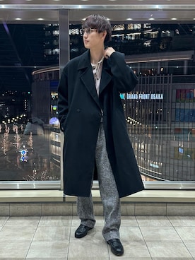 「アイテム（ポロシャツ）」を使った、nakajiryoさん（メンズ・178cm）の冬コーディネート