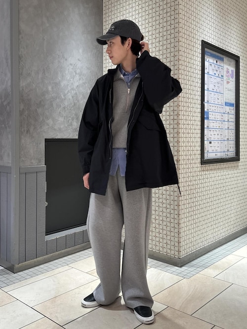 セール】ダンボールスウェット ハーフジップ プルオーバー