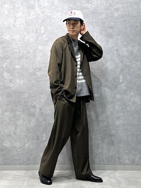 「アイテム（スリッポン）」を使った、nakajiryoさん（メンズ・178cm・20代）の秋コーディネート