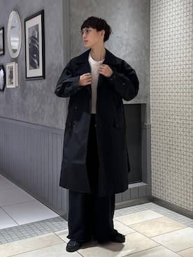 「アイテム（トレンチコート）」を使った、nakajiryoさん（メンズ・178cm）の秋コーディネート