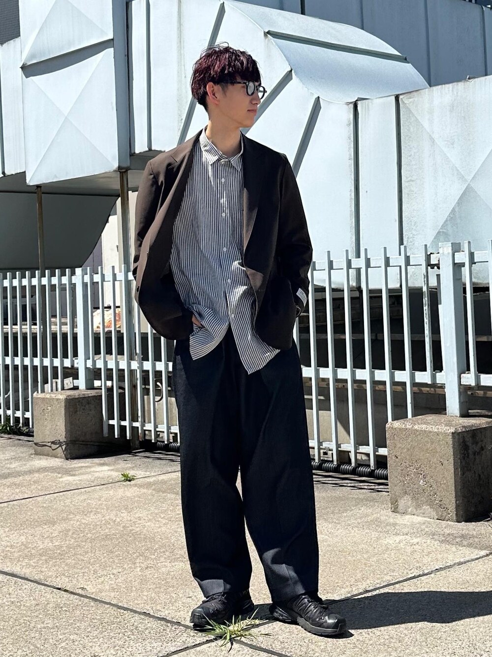 NIKKE ワイド イージー スラックスデニム / ADAM ET ROPE' JEANS -GRID