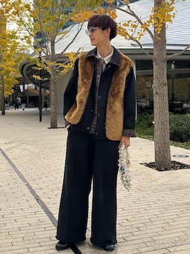 「アイテム（その他アウター）」を使った、nakajiryoさん（メンズ・178cm・20代）の冬コーディネート