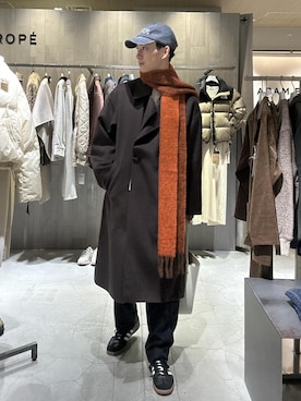 「アイテム（ステンカラーコート）」を使った、nakajiryoさん（メンズ・178cm・20代）の秋コーディネート