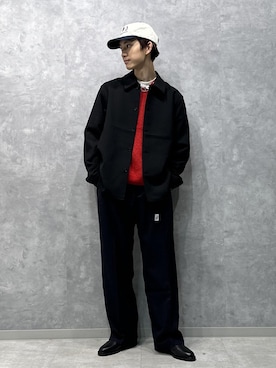 「アイテム（スリッポン）」を使った、nakajiryoさん（メンズ・178cm）の秋コーディネート
