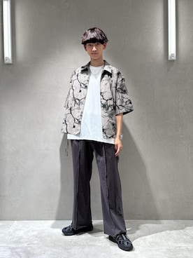 「JUNRED（ジュンレッド）のアイテム（スニーカー）」を使った、nakajiryoさん（メンズ・178cm）の夏コーディネート