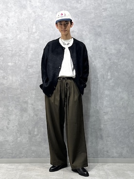 「アイテム（スリッポン）」を使った、nakajiryoさん（メンズ・178cm）の秋コーディネート