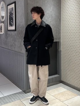 「Mackintosh（マッキントッシュ）の《別注》【MACKINTOSH/マッキントッシュ】 EX HUMBIE SL LEA（その他アウター、ブラック系）」を使った、nakajiryoさん（メンズ）の秋コーディネート