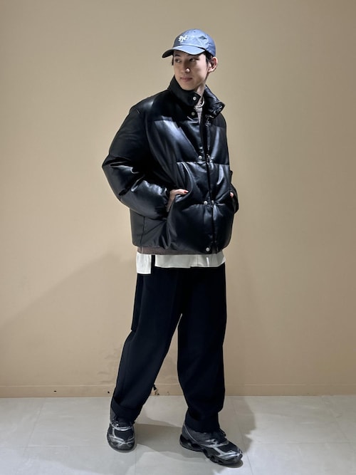 別注》【AVIREX for ADAM ET ROPE'】レザーダウンジャケット（ダウン