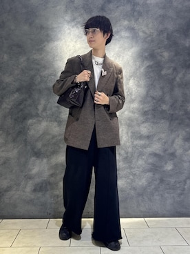 「Champion（チャンピオン）のアイテム（スウェットパンツ）」を使った、nakajiryoさん（メンズ・178cm）の秋コーディネート