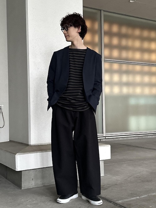 セール】コットンダブルクロス バギー ワイド スラックス(スラックス セール】コットンダブルクロス バギー ワイド スラックス(スラックス