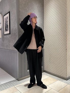 「アイテム（ポロシャツ）」を使った、nakajiryoさん（メンズ・178cm・20代）の冬コーディネート