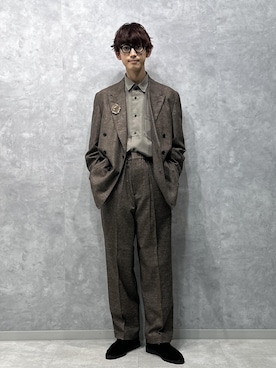 「アイテム（スリッポン）」を使った、nakajiryoさん（メンズ・178cm）の秋コーディネート