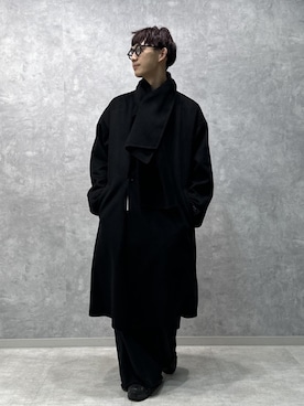 「アイテム（ステンカラーコート）」を使った、nakajiryoさん（メンズ・178cm）の秋コーディネート