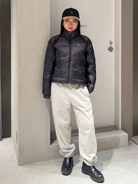 「スポーツミックス」｜HINAさん（レディース・162cm）の冬コーディネート