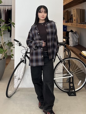 「Saturdays NYC（サタデーズ ニューヨークシティ ）のアイテム」を使った、HINAさん（レディース・162cm）の春コーディネート