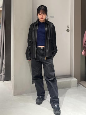 「Saturdays NYC（サタデーズ ニューヨークシティ ）のアイテム」を使った、HINAさん（レディース・162cm）の秋コーディネート