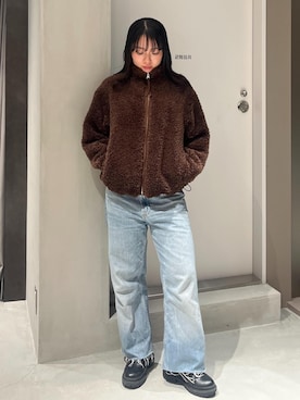 「Saturdays NYC（サタデーズ ニューヨークシティ ）のアイテム」を使った、HINAさん（レディース・162cm）の秋コーディネート