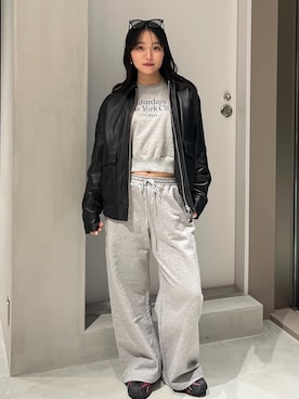 「Saturdays NYC（サタデーズ ニューヨークシティ ）のアイテム」を使った、HINAさん（レディース・162cm）の秋コーディネート