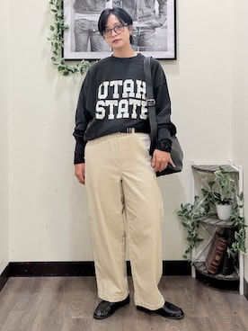 「アイテム（ベルト、その他）」を使った、AYUMiさん（レディース・166cm）の秋コーディネート