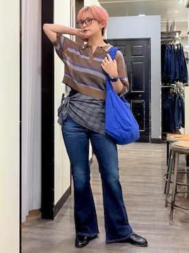 「SOMETHING（サムシング）のアイテム」を使った、AYUMiさん（レディース・166cm）の秋コーディネート