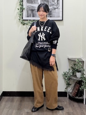 「Right-on（ライトオン）のアイテム（スウェット）」を使った、AYUMiさん（レディース・166cm）の秋コーディネート
