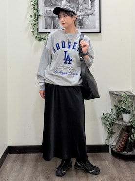 「Right-on（ライトオン）のアイテム（スウェット）」を使った、AYUMiさん（レディース・166cm）の秋コーディネート