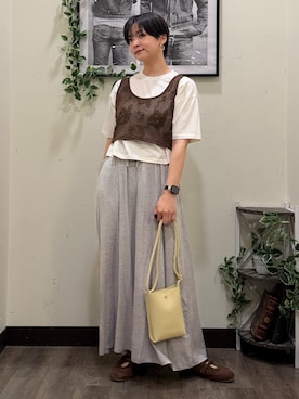 「BACK NUMBER（バックナンバー）のアイテム（トップス）」を使った、AYUMiさん（レディース・166cm）の春コーディネート