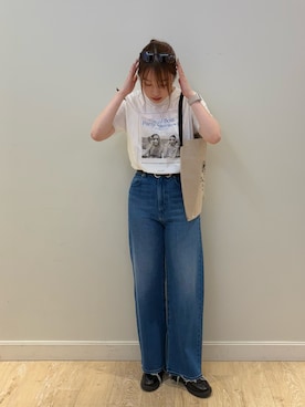 「アイテム（バックパック/リュック）」を使った、nanamiさん（レディース・163cm）の夏コーディネート