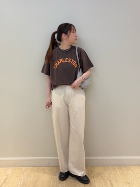 「Rie Miller（リエミラー）のアイテム」を使った、nanamiさん（レディース・163cm）の春コーディネート
