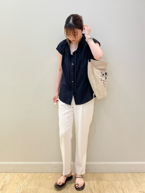 ブラウス シャツ 衿フリルショートスリーブシャツ レディース NOLLEY'S ブラウス シャツ 衿フリルショートスリーブシャツ