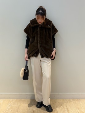 「アイテム（チャーム）」を使った、nanamiさん（レディース・163cm）の秋コーディネート