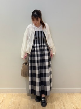「NOLLEY’S（ノーリーズ）のアイテム（ブルゾン）」を使った、nanamiさん（レディース・163cm）の春コーディネート